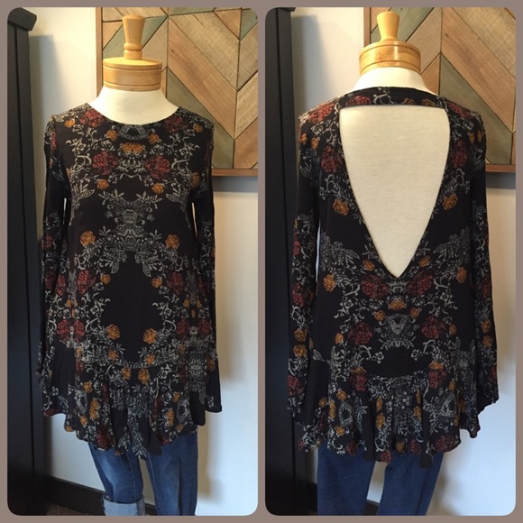 Free People Smooth Talker Tunic in Raven Combo - Picture 2 of 3